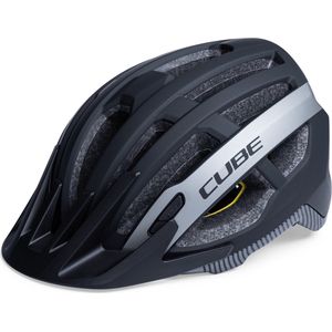 CUBE Fietshelm Offpath - Mountainbikehelm - 15 Ventilatiegaten - SNAP 360 fit-systeem - Verstelbaar - 59-64 cm - XL - Zwart/Grijs