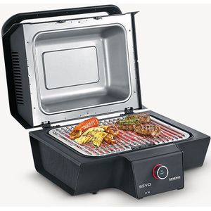 Severin PG 8106 SEVO GT - Elektrische barbecue - Grill voor binnen en buiten - 3000 W - 80-500 °C - Direct - Indirect - Smart App Control