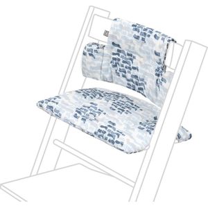 Klassiek kussen Waves Blue voor Tripp Trapp stoel - Ondersteuning en comfort - Machinewasbaar - Past op alle stoelen