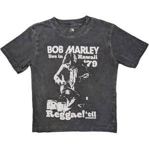 Bob Marley - Hawaii Snow Wash Kinder T-shirt - Kids tm 10 jaar - Grijs