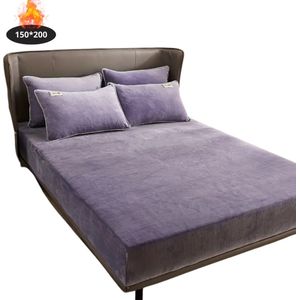 Livano Effen Hoeslaken - Beddengoed - Fitted Sheet - Bed - Slaapkamer - Lichtpaars 150x200