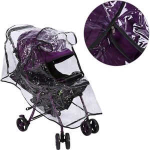 Kinderwagen-regenhoes, 1 stuk PVC universele waterdichte kinderwagen regenhoes stof windscherm kinderwagen accessoire voor kleine en middelgrote karren zonder dinerbord