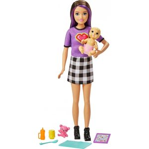 Barbie Family Skippers Babysitter Speelset - Met Baby en Accessoires - Barbiepop