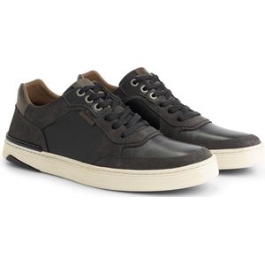 Travelin' Southam Heren Sneaker - Leren veterschoenen mannen - Zwart leer - Maat 47