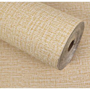 Bolt Edge Zelfklevend Behang - Beige - Rol van 50x600cm - Linnen look - Muurdecoratie