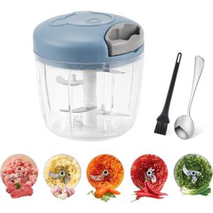 Groentesnijder, Uiensnijder, Multi-Cutter Handmatig 520 ml, Uiensnijder met Katrol, Handmatige Multi-Cutter voor Groenten/Knoflook/Fruit