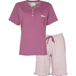 Tenderness - Dames Shortama - Pyjama Set - Donker Roze - Maat M