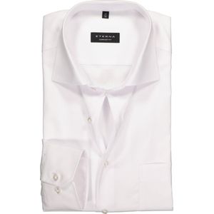 ETERNA comfort fit overhemd - mouwlengte 7 - niet doorschijnend twill heren overhemd - wit - Strijkvrij - Boordmaat: 43