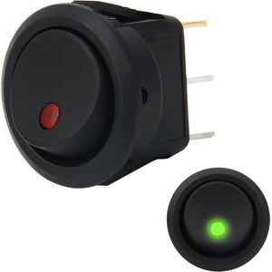 20 Amp 12 Volt drievoudige stekkers LED AAN UIT Tuimelschakelaar (groen licht)
