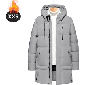 Bovista Luxe Winterjas - Parka - Heren - Winter - Jas - Volwassen - Stijlvol - Met Capuchon - Grijs - M