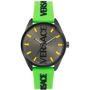 Versace V-Vertical VE3H00923 Horloge - Siliconen - Groen - Ø 42 mm