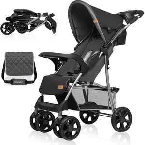 Emma Plus Lichtgewicht Buggy - 15 kg - Kinderwagen - 6 maanden tot 3 jaar - 5-punts Veiligheidsgordels - Rugleuningverstelling - Ligpositite - Snel Opvouwsysteem Buggy inklapbaar vliegtuig