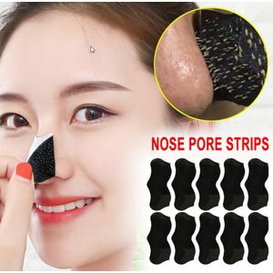 10x Neus Strip - Mee-eters verwijderen - Houtskool strips - Mee eters reinigen - Gezichtsreiniger - Blackhead Removal - Verstopte Poriën - Peeling Nosestrips - Zwart