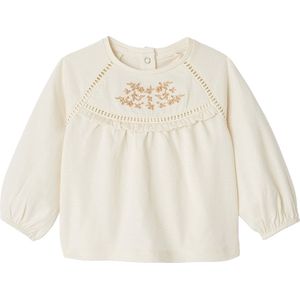 Vertbaudet Geborduurde shirtblouse voor babymeisjes met lange mouwen