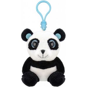 Pluche mini panda knuffel sleutelhanger 9 cm - Dieren knuffel cadeaus artikelen voor kinderen