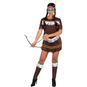 Funidelia | Indiaanse kostuum voor vrouwen  Indianen, Cowboys, Western - Kostuum voor Volwassenen Accessoire verkleedkleding en rekwisieten voor Halloween, carnaval & feesten - Maat XXL - Bruin