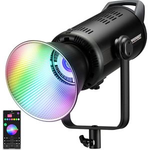 BRESSER BR-180 RGB COB LED Light - 180 W - Bi-color - Bediening via Smartphone
