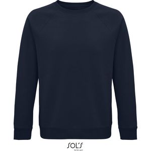 SOLS Premium Unisex Adult Space Organic Raglan Sweatshirt (French navy) XXL