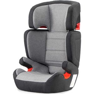 Kinderstoel auto- Zitverhoger met Isofix - Verstelbare Hoofdsteun Voor Kleuters - Groep 2/3 - 15-36 kg - tot 12 jaar - Zwart/Grijs