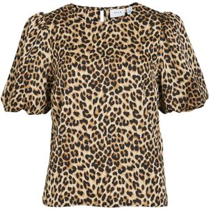 Vila T-shirt Viellette 2/4 Satin Puff Top - Noos 14107986 Caramel Cafe Dames Maat - 36