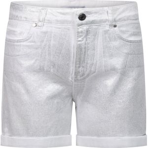 Zoso Broek Ruby Coated Jeans Shorts 242 0016 White Dames Maat - XL