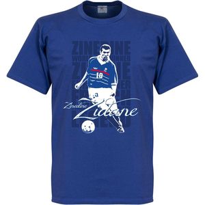 Zinedine Zidane Legend T-Shirt - Blauw - Kinderen - 152