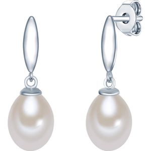 Valero Pearls Parel oorstekers Sterling zilver Gekweekte zoetwaterparels wit