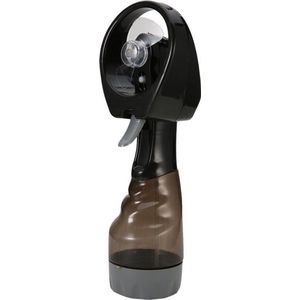 Draagbare handventilator met mist spray | inclusief waterreservoir | verkoeling met water | waterspray | tafelventilator | zwart