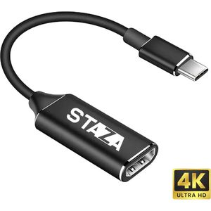 USB C naar HDMI Adapter - Ondersteunt 4K @30Hz - Converter - Type C to HDMI - Thunderbolt 3 - Zwart - Staza