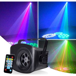 Discolamp LED Patronen Laser - 13W - Afstandsbediening - Ophangbeugel
