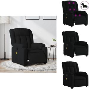 vidaXL Elektrisch Verstelbare Massagestoel - Elektrisch Verstelbare Massagestoelen - Elektrische Massagestoel - Massagestoel - Massagestoel elektrisch verstelbaar stof zwart