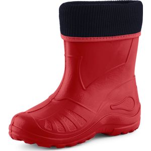 Ladeheid Kinder Regenlaarzen - Rubber - met Binnenschoen - EVA - Wasbare Binnenschoen - LA-KL-EVA-Kids - Rood - 28