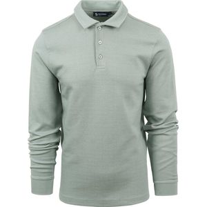 Suitable Rugby Jink Polo Steel Groen - Maat XXL - Heren - Longsleeve polo