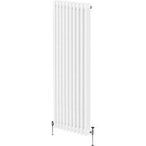 Monster Shop Traditionele Stijl 3 Kolom Verticale Radiatoren 1800 x 472mm - Hoogwaardig Carbon Staal - Hoge BTU Warmte Output - Inclusief Bevestigingskit & Borstel - 15 Jaar Garantie - Wit