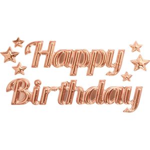 Happy Birthday Ballon - Raamsticker - Brons - Verjaardag - Feestje - Party