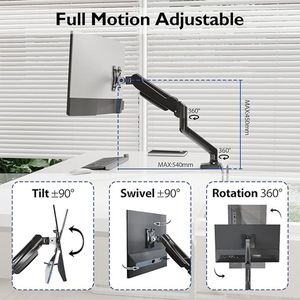 Monitorarm Bureausteun for 13-34 inch