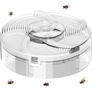 Automatische roterende vliegenval - krachtige vliegenval en muggenval - elektrisch en draaibaar - zonder straling - slaapkamer, keuken, kantoor .