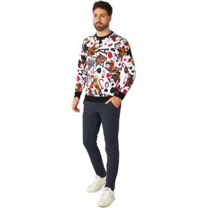 OppoSuits King of Clubs - Heren Sweater - Kaartspel Casino Trui - Meerkleurig - Maat XXL