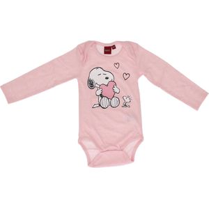Snoopy baby rompertje, roze, maat 62/68