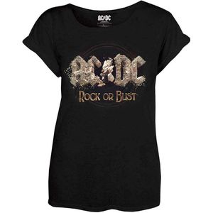 AC/DC - Rock Or Bust Dames T-shirt - XS - Zwart