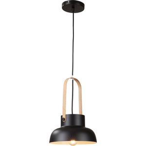 Hanglamp Modern Zwart Aluminium met Hout - Valott Mirja