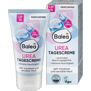 Balea 5% Urea Dagcrème - Ureum crème - Voor de zeer droge en gevoelige huid - SPF 15 - 50 ml