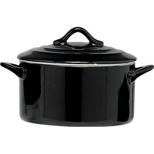 Cosy & Trendy Black Ovenschotel Met Deksel - Rond - 1L - Ø 17 cm x 8 cm