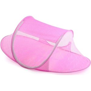 Foldable Baby Bed Mosquito Net Portable Sleeping Bed for Newborns (Pink)