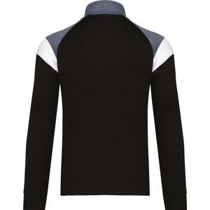 SportSweatshirt Kind 6/8 years (6/8 ans) Proact 1/4-ritskraag Lange mouw Black / sporty grey 100% Polyester