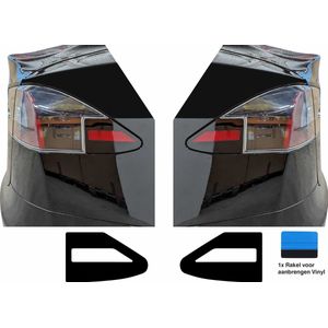 Laadpoort sticker Reflector sticker Links + Rechts set Geschikt voor Tesla Model S Zwart Glans Air release folie Vinyl