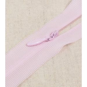 Blinde rits 22cm - licht roze - naadverdekte rits - verstelbaar