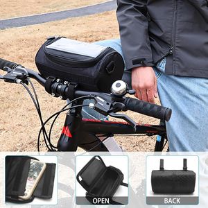 Mrs. Jones Waterdichte fietstas voor stuur - touchscreen - afneembare riem - 3 liter - e-bike - mobiele telefoon - alle fietsen .