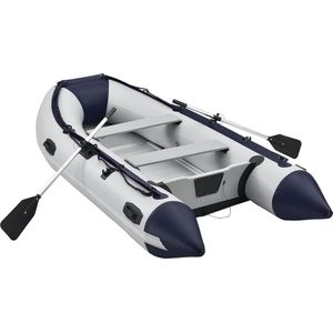 Opblaasboot / Rubberboot / boot - 2 banken - Grijs - Incl. 2 peddels