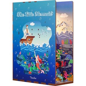Tonecheer Book Nook: The Little Mermaid | Houten 3D-puzzel | Verlicht | Sensor | DIY-miniatuurhuis | TQ112